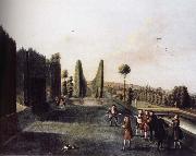 Hartwell House topiary arcades and allee to the William iii Column unknow artist